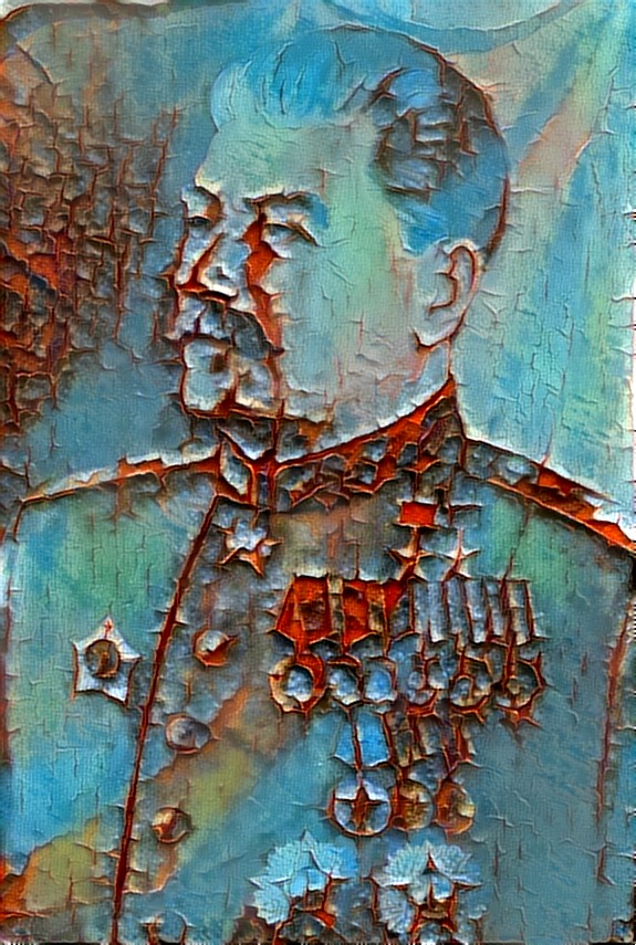 AI Сталин в одном из подъездов Иркутска